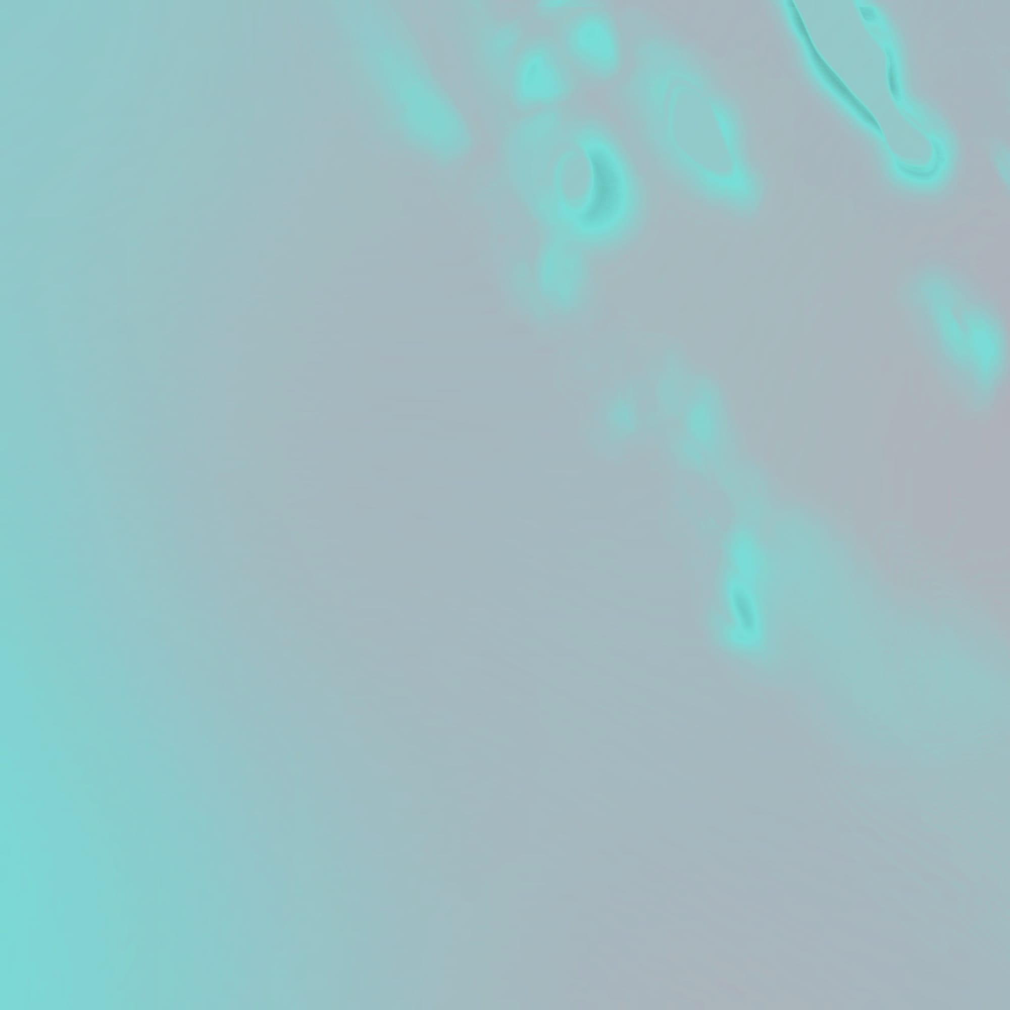Bright blue orb and outlines float in the upper right corner over a dim greyed out background