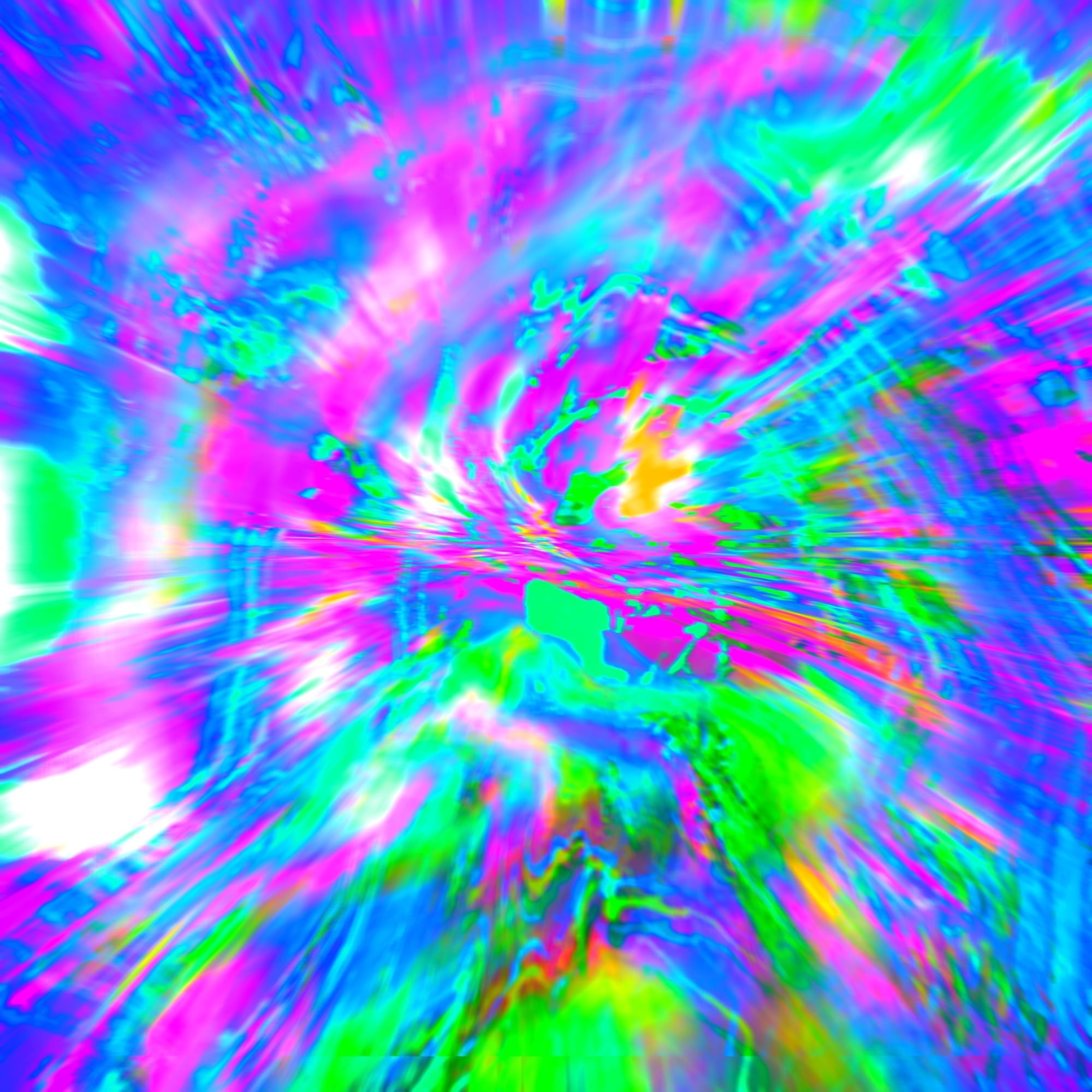 Floral colored swirls of shimmering light and rainbow reflections like oil spill in the sun.&nbsp;