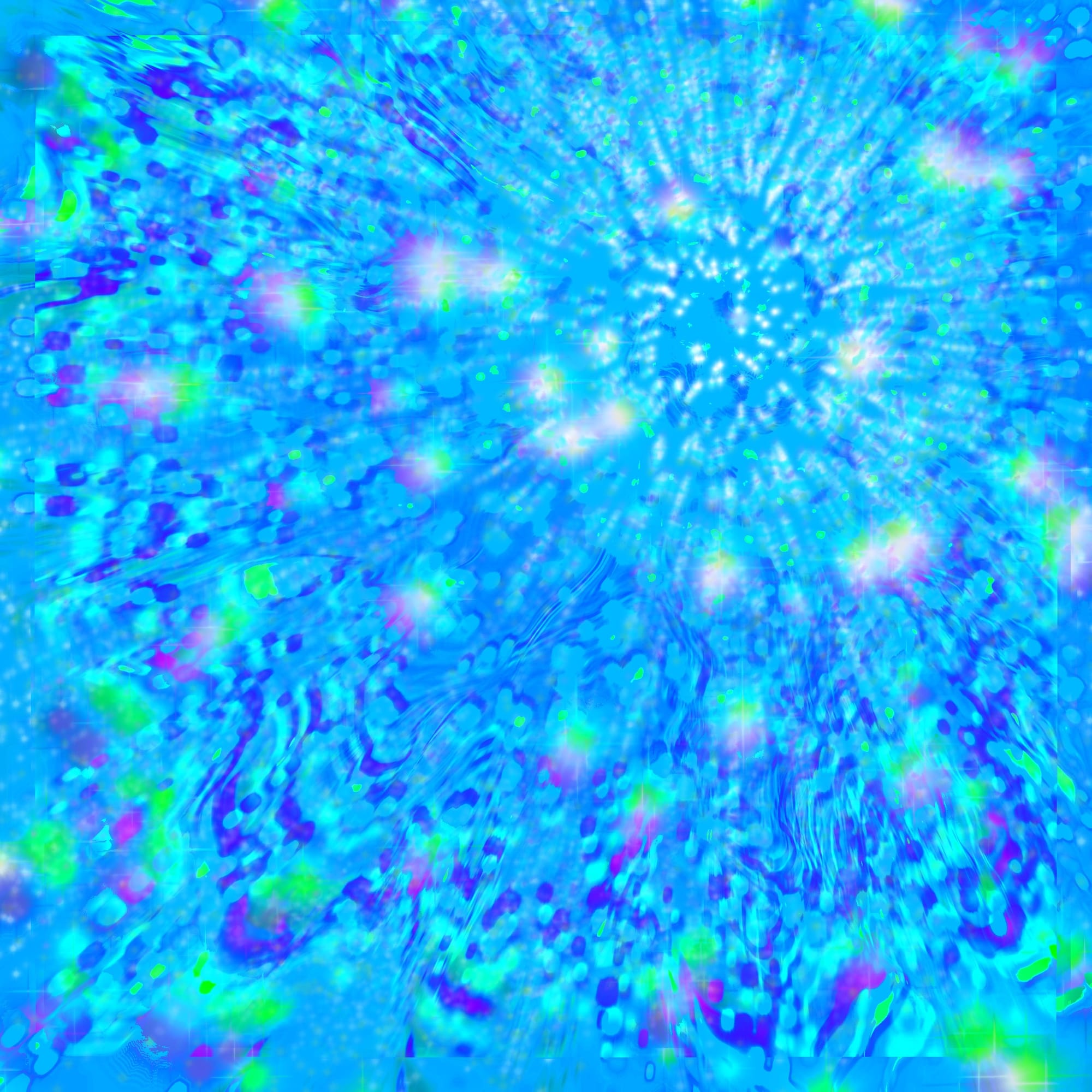 Cool colored swirls of shimmering light and rainbow reflections like bright, refreshing swimming pool in summertime.&nbsp;