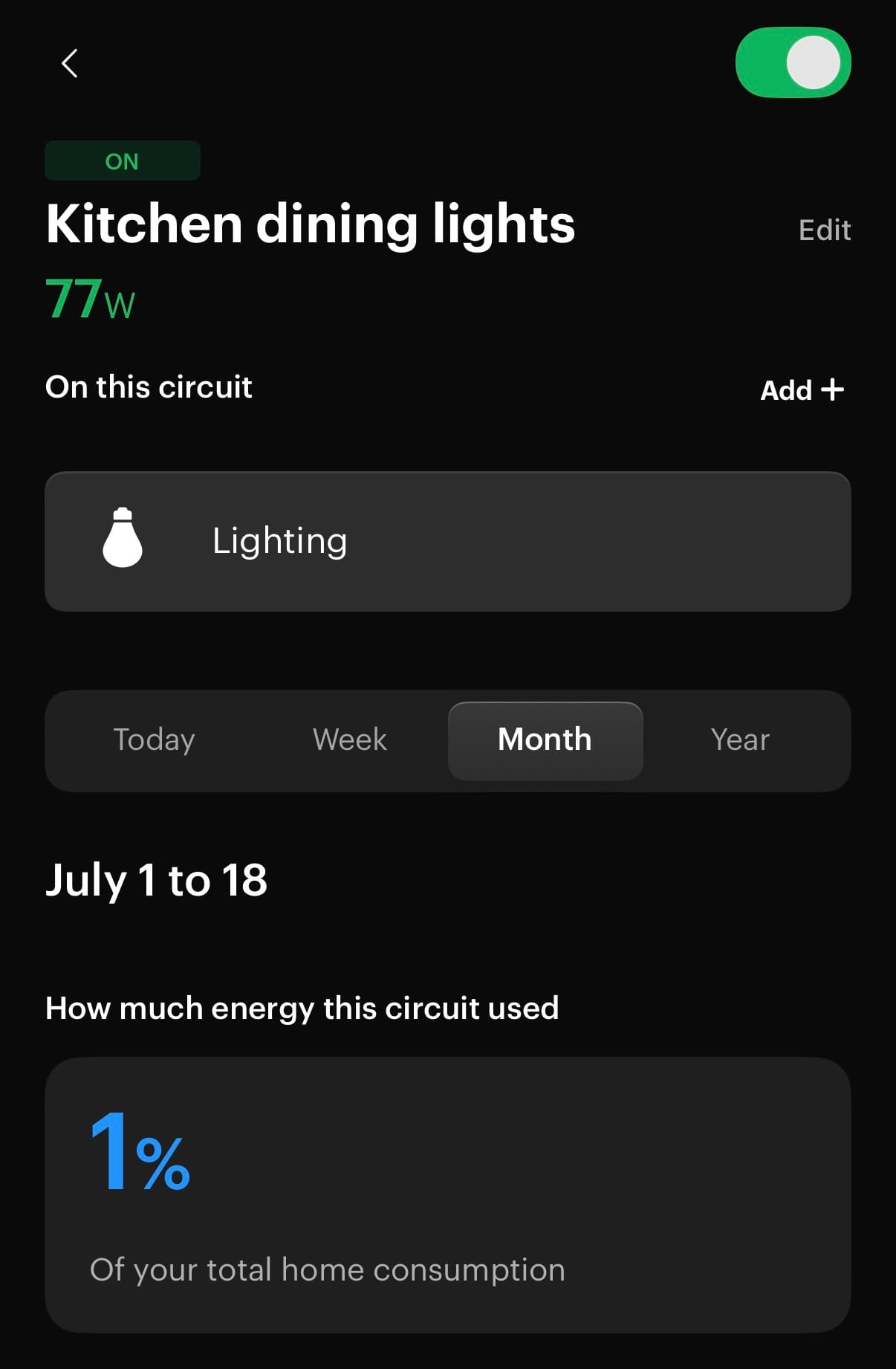 Span mobile app for remote circuit control