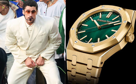 Bad Bunny’s $75K Audemars Piguet Royal Oak Malachite Dial Debuts at Super Bowl