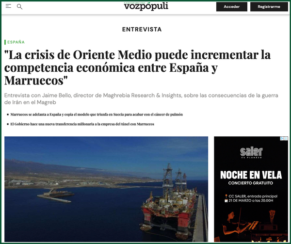 El Impacto de la Crisis de Oriente Medio sobre el Magreb