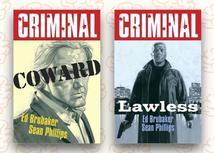 Cover art for graphic novels "Criminal: Coward" and "Criminal Lawless" by Sean Phillips