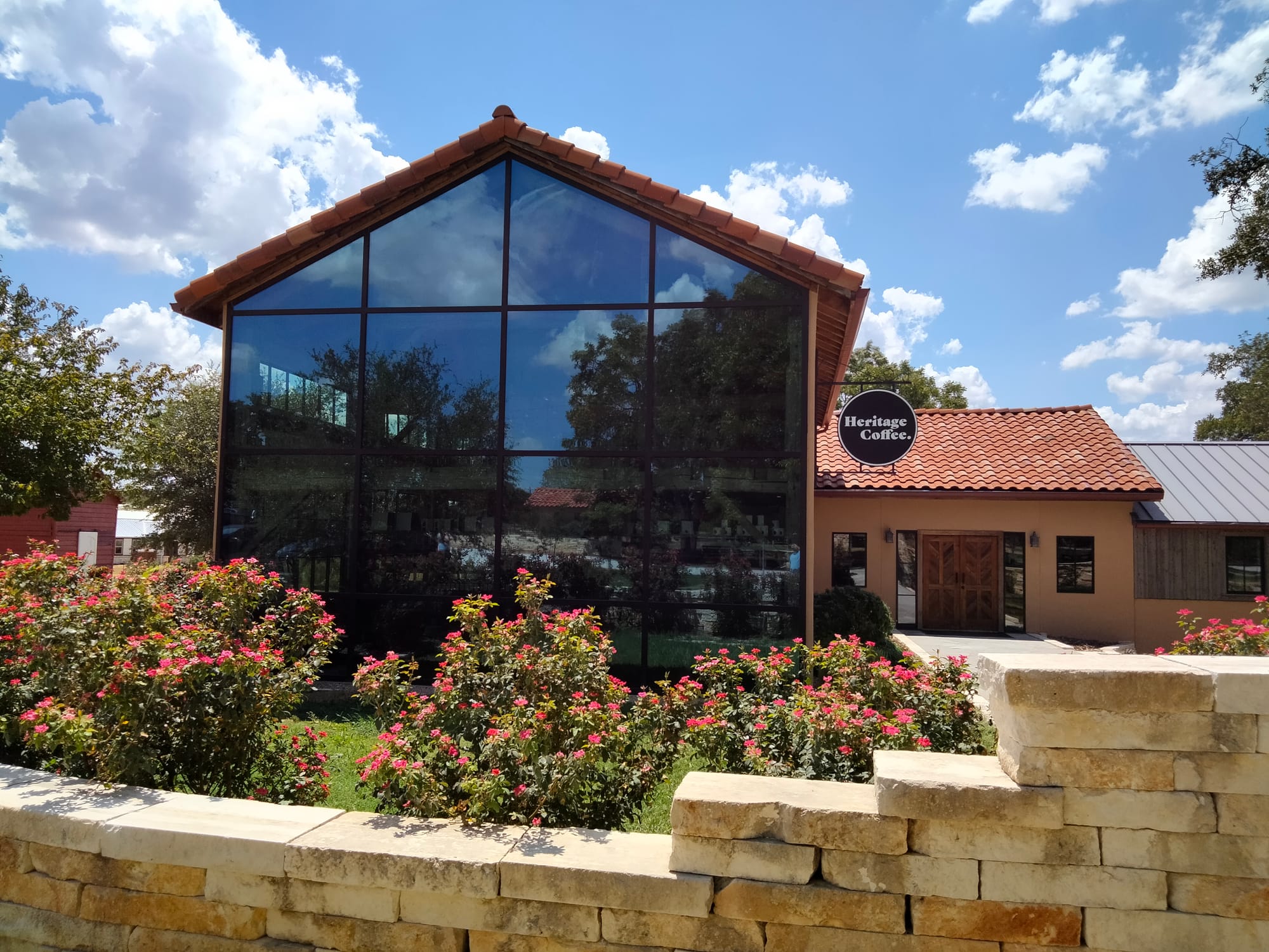 Heritage Coffee in Waco that looks like a Spanish Villa