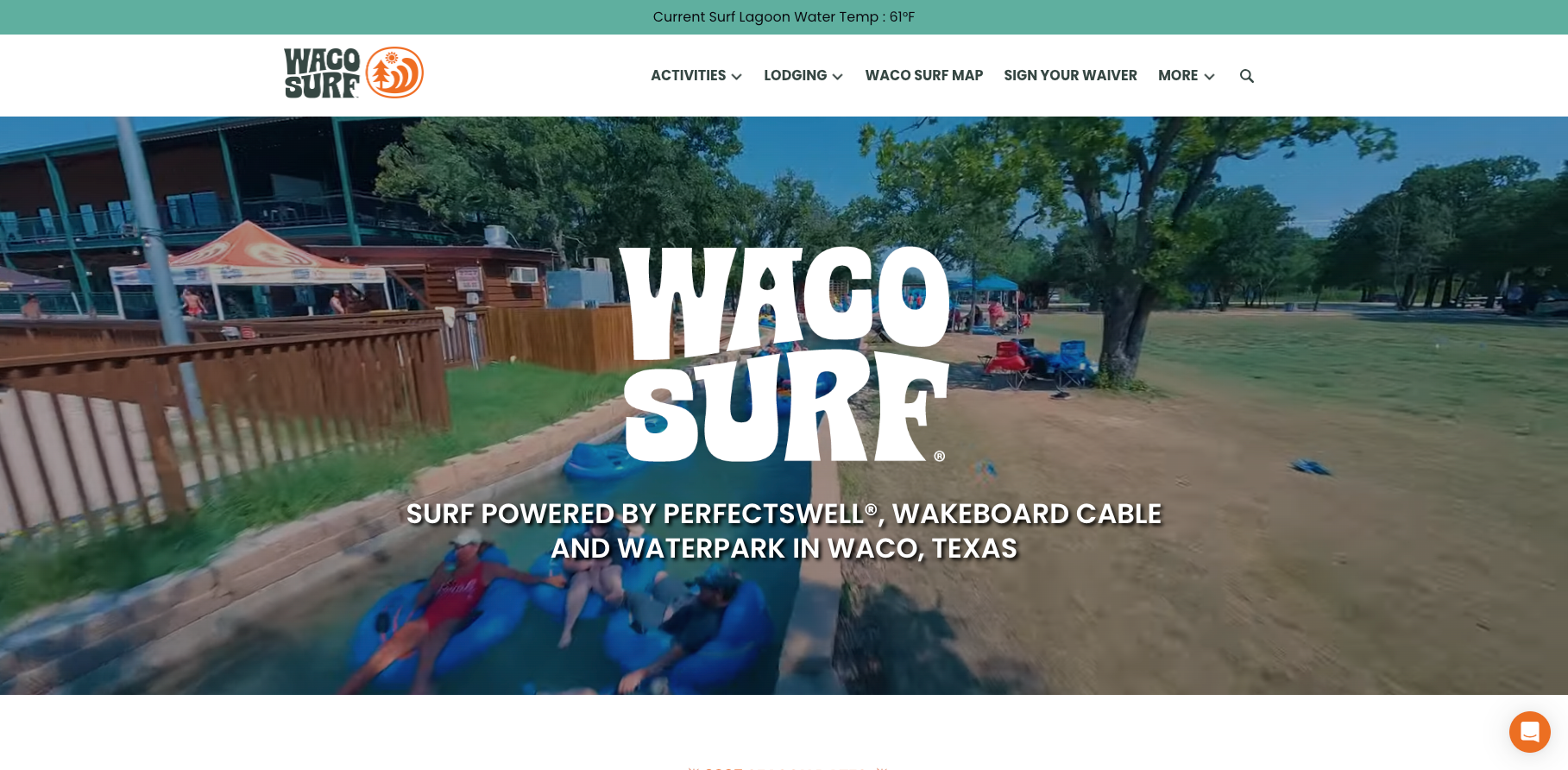 People floating down the longest lazy river in the world at Waco Surf Waco