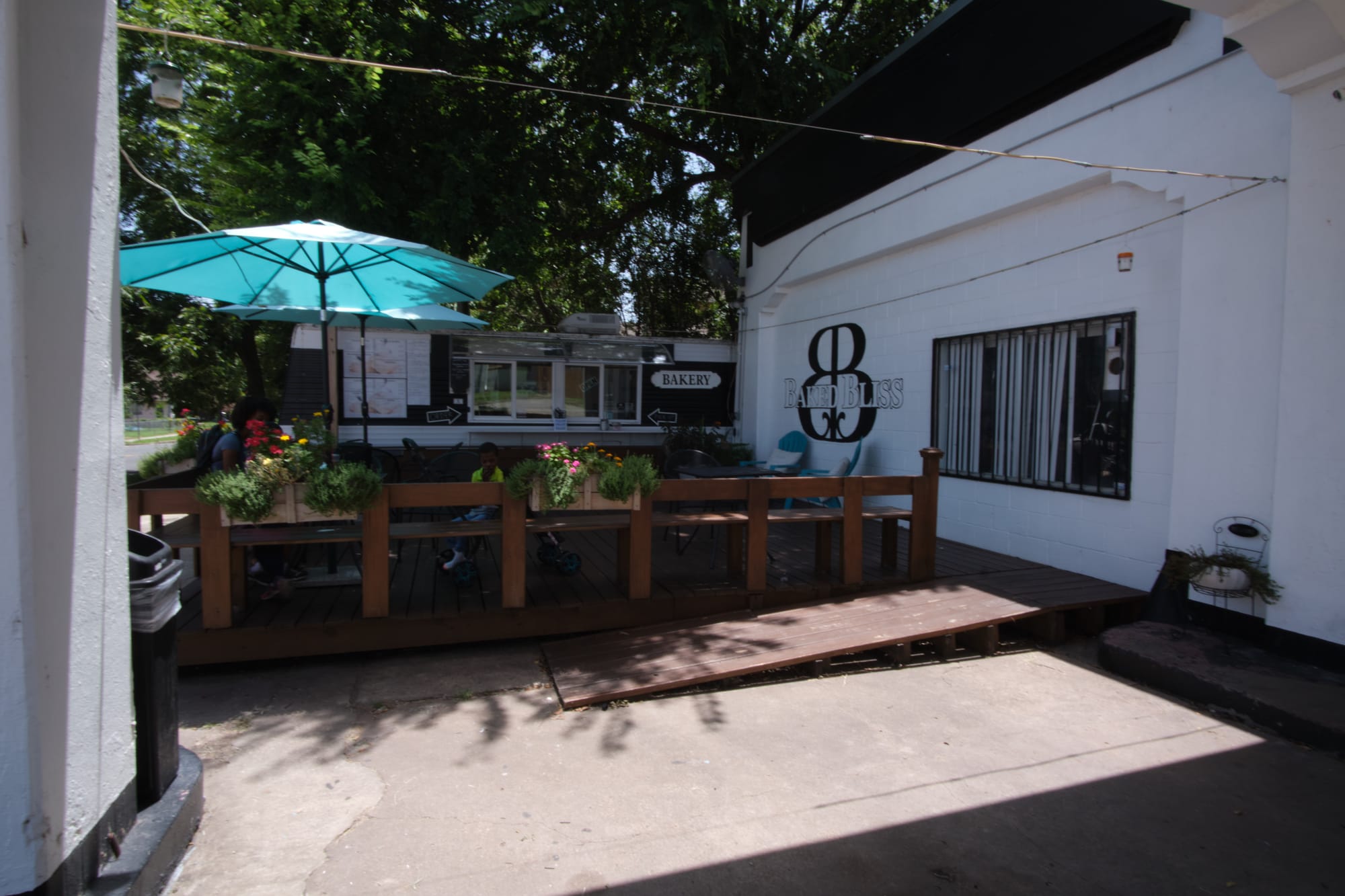 The front of Baked Bliss Bakery dessert shop on N 15th Street in Waco Texas