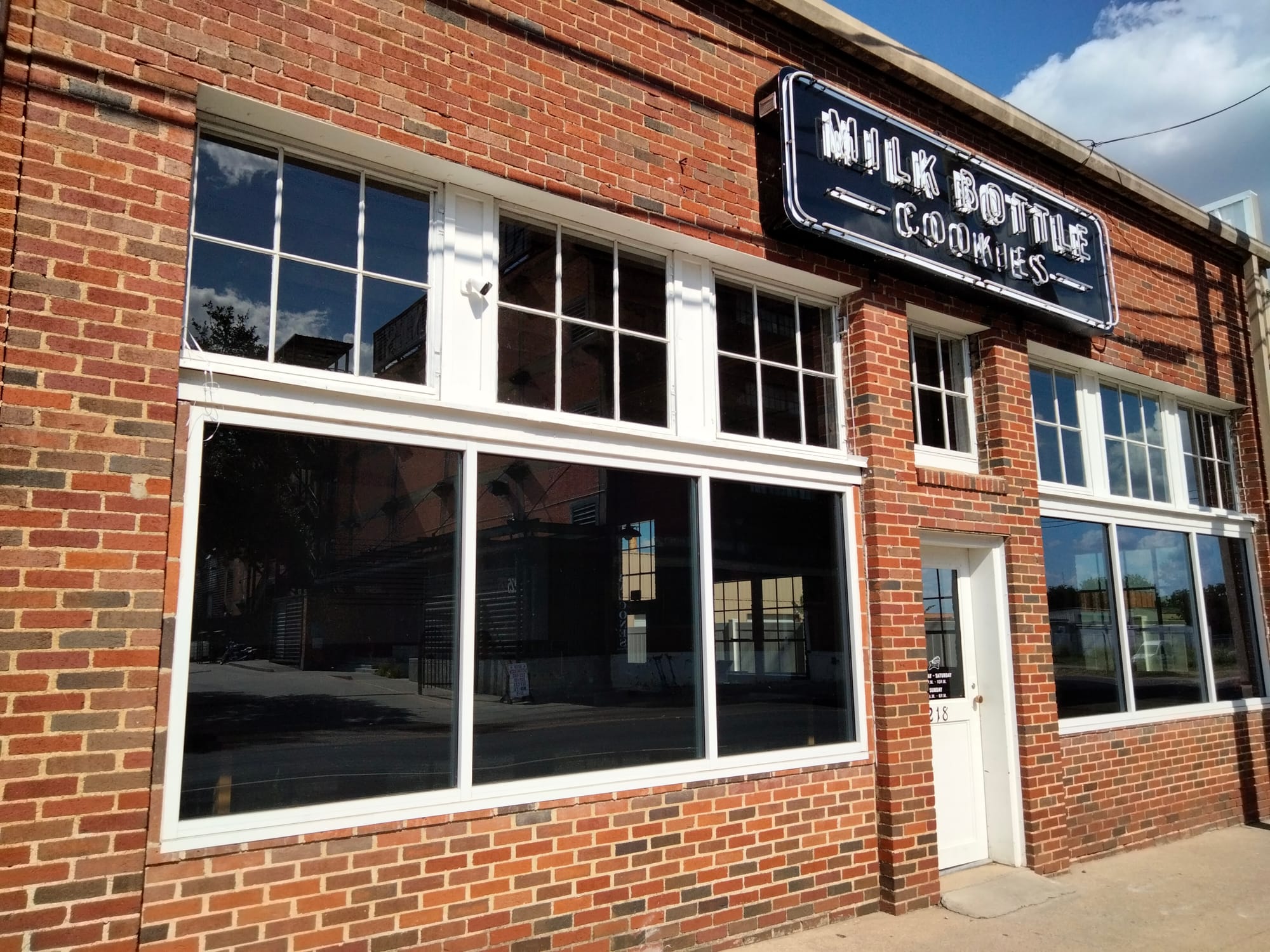 The exterior of Milk Chocolate Cookies, one of the best dessert and coffee shops in Waco