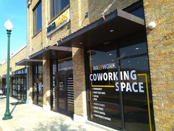 The exterior of Waco Work - one of the best places to work remotely in Waco.