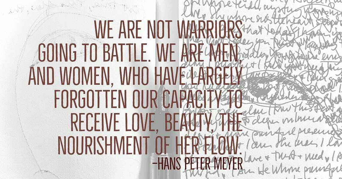 I AM NOT A WARRIOR; I HOLD ALL THAT I NEED