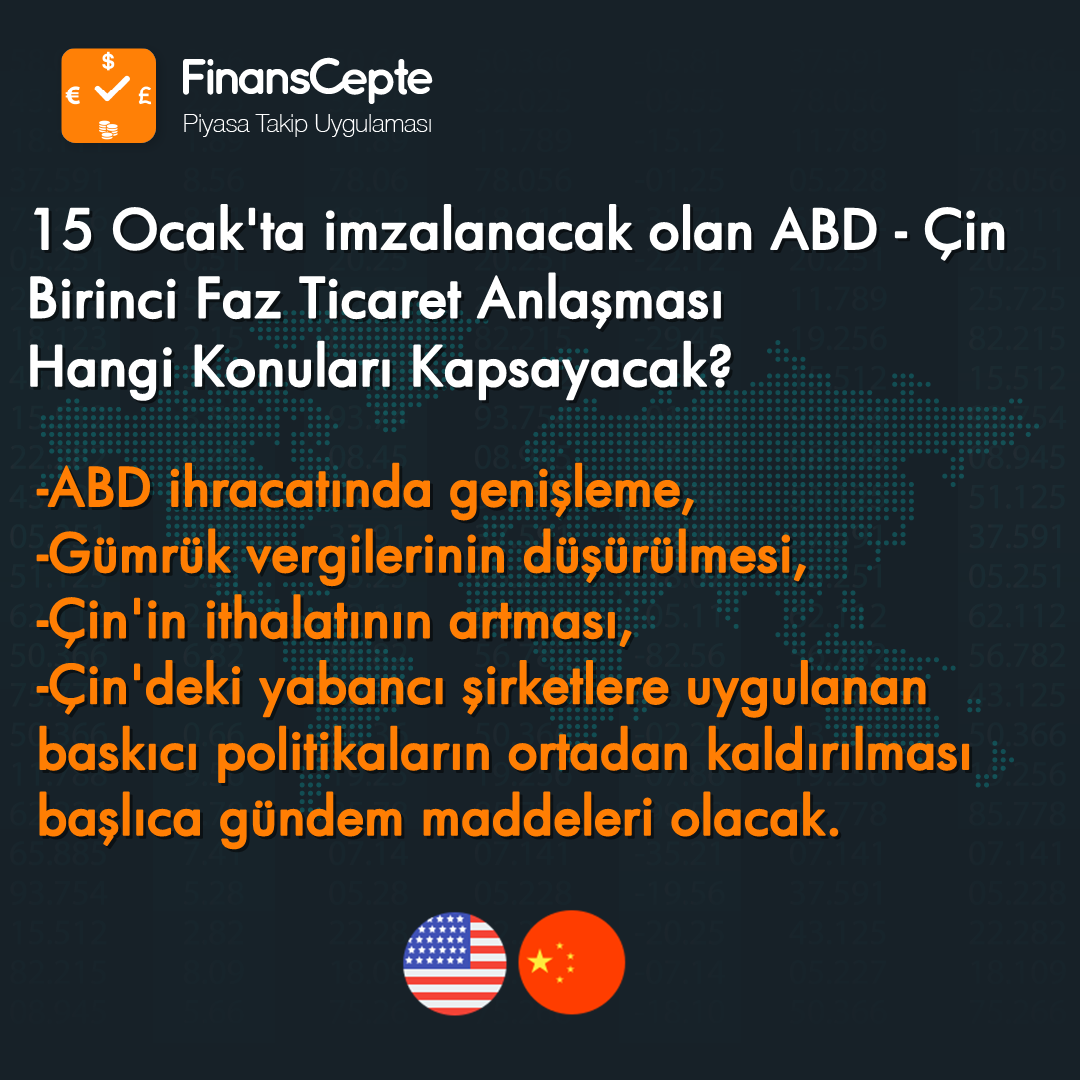 ABD-ÇİN BİRİNCİ AŞAMA TİCARET ANLAŞMASINDA NELER OLACAK?