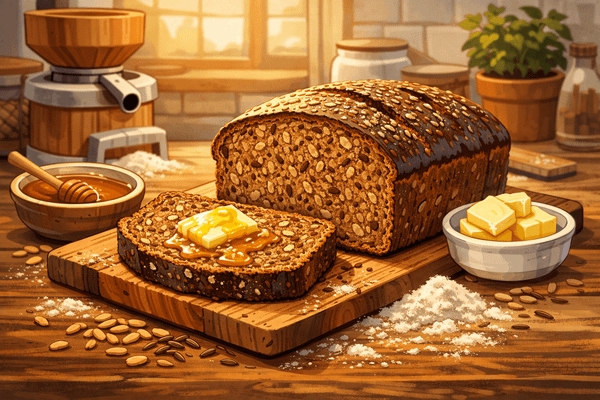 Enriched rye and wholemeal bread recipe