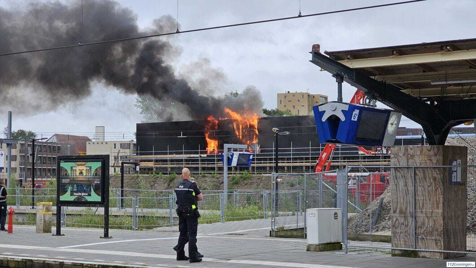 Fire at Groningen Central Station, Smoke Will Last Until Noon