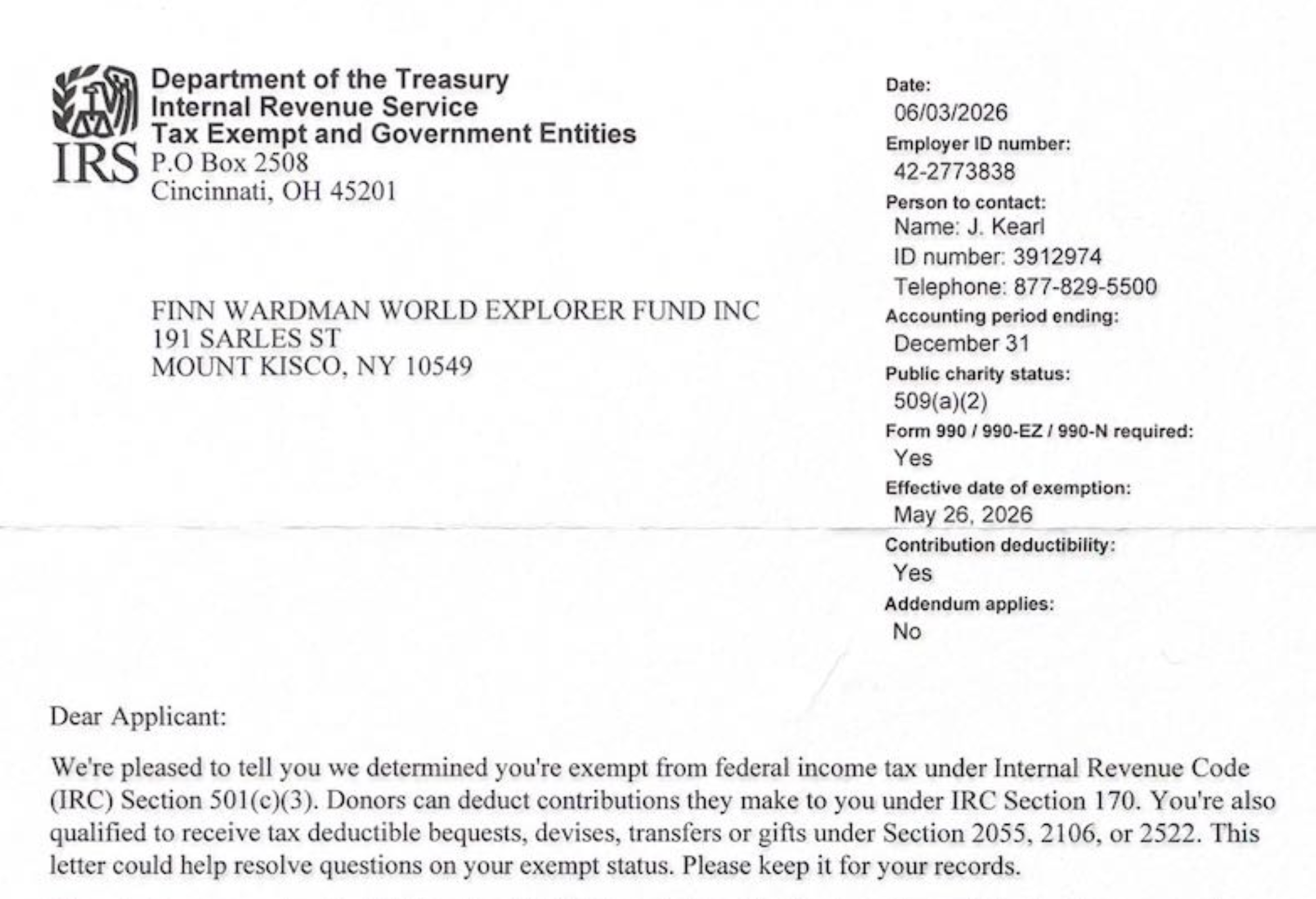 US charity status