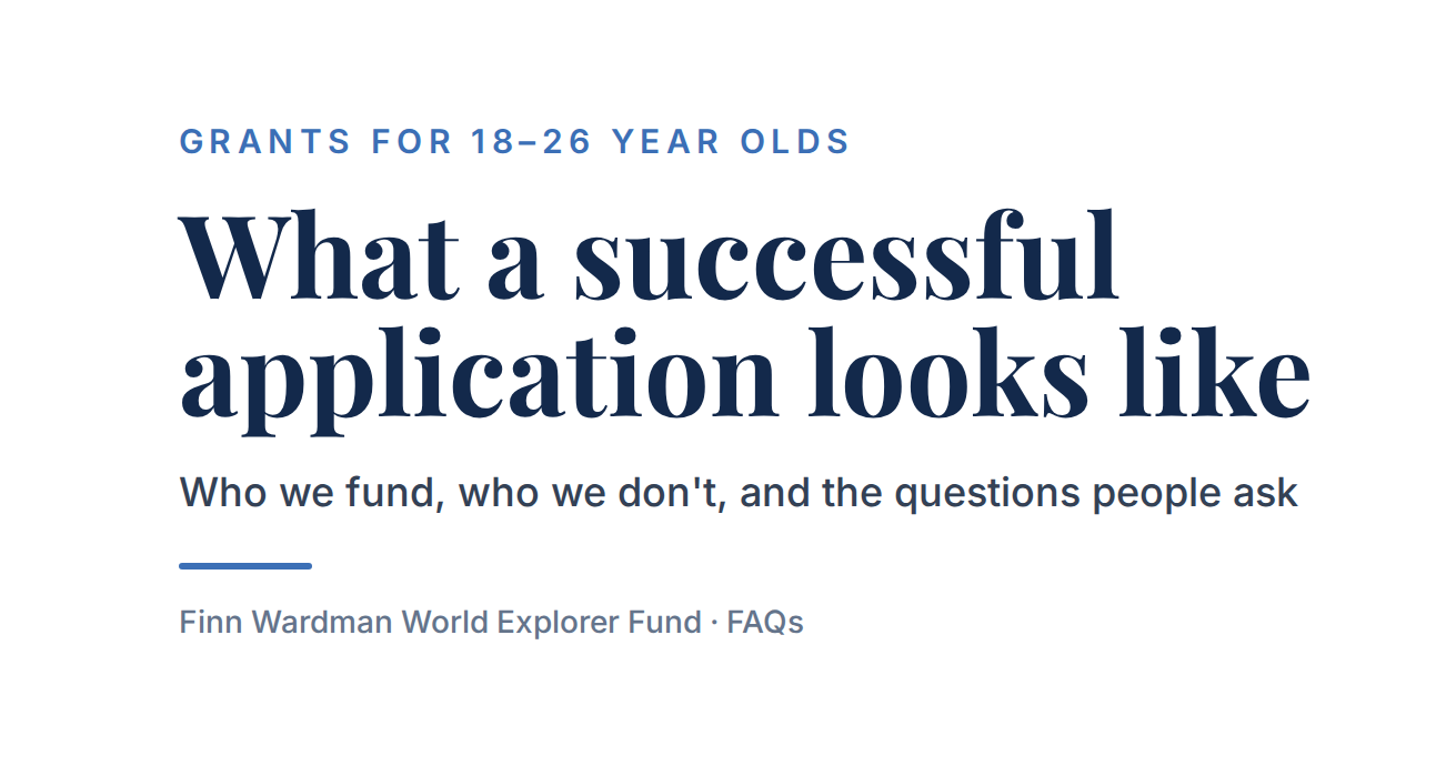 What types of applications we fund and don't fund