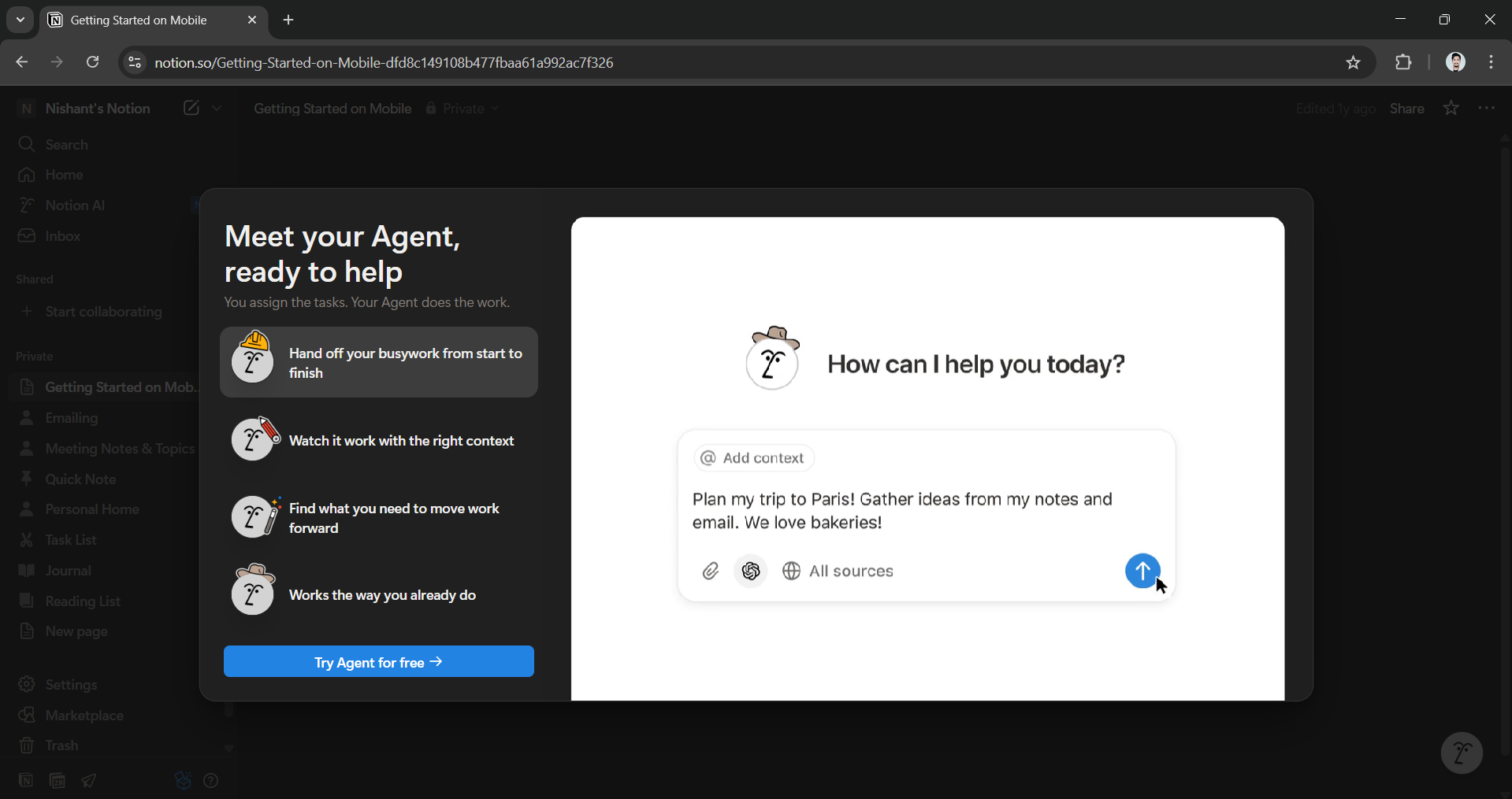Notion AI Agent