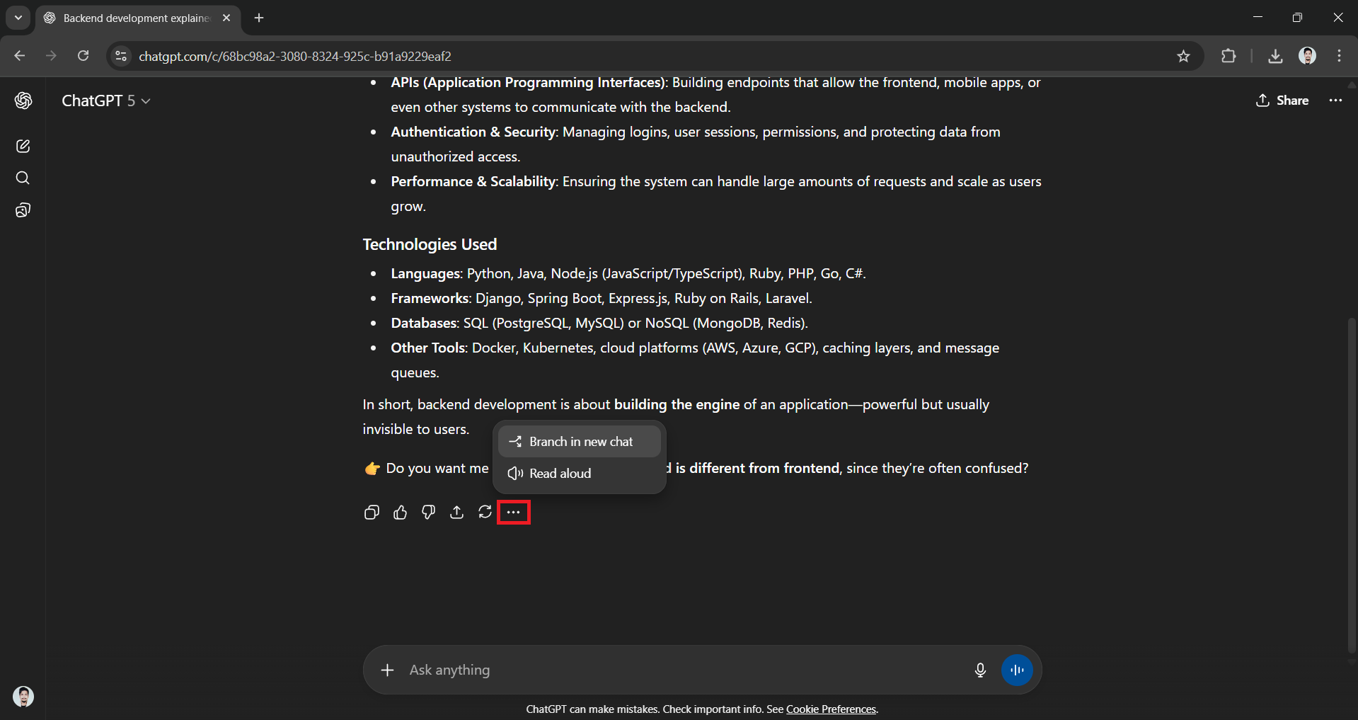 ChatGPT’s New Chat Branching