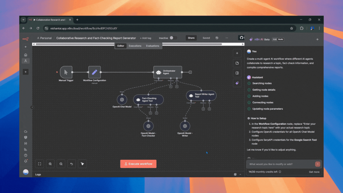 How to Build an Agentic AI Workflow in n8n Using a Single Prompt