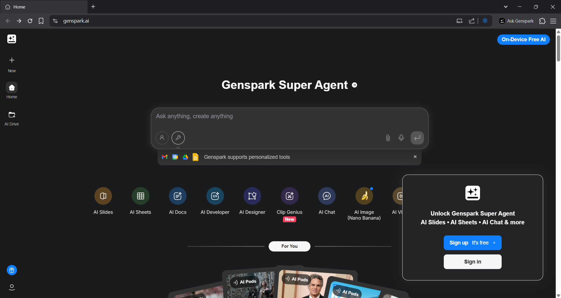 Genspark Agentic AI Browser