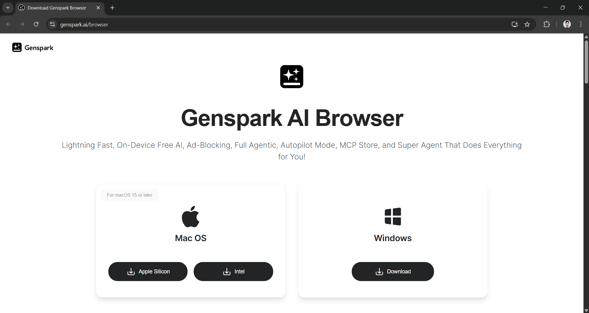 Genspark Agentic AI Browser