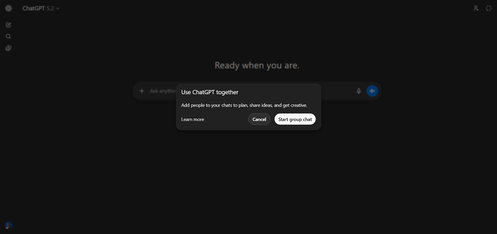 Group Chats in ChatGPT for better collaboration