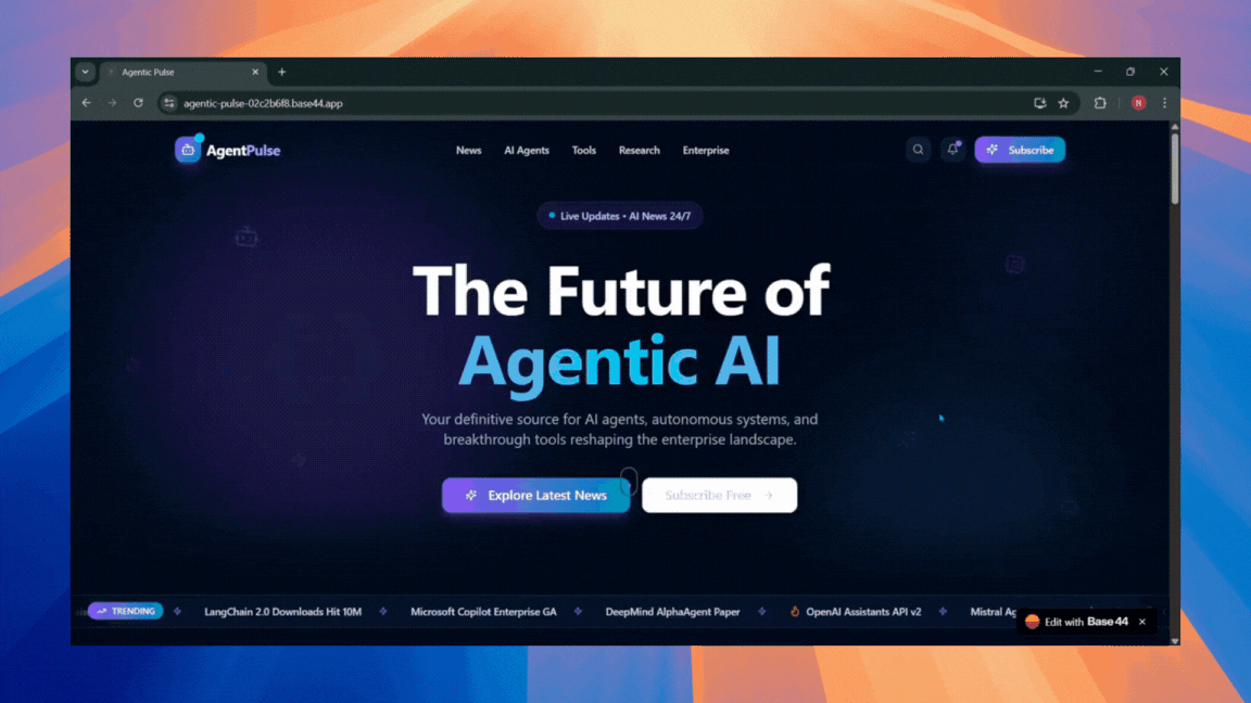 One prompt and vibe coding tools (Base44)