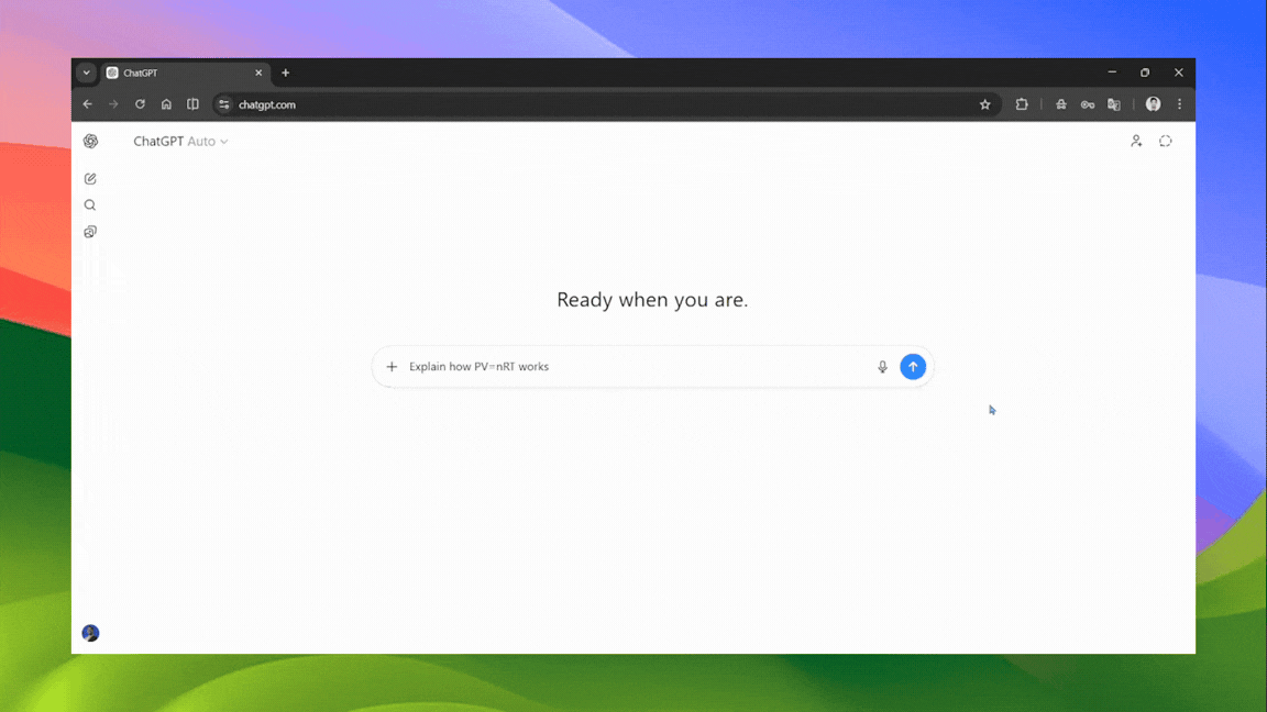 Explain how PV=nRT works