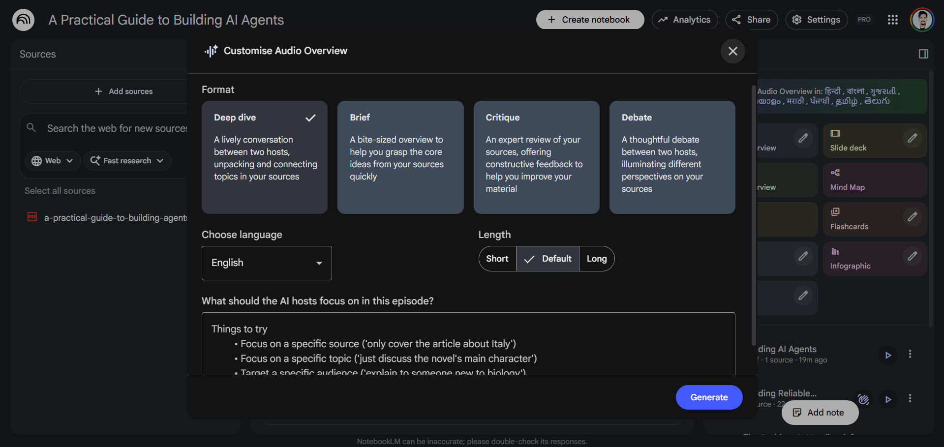 NotebookLM audio overview