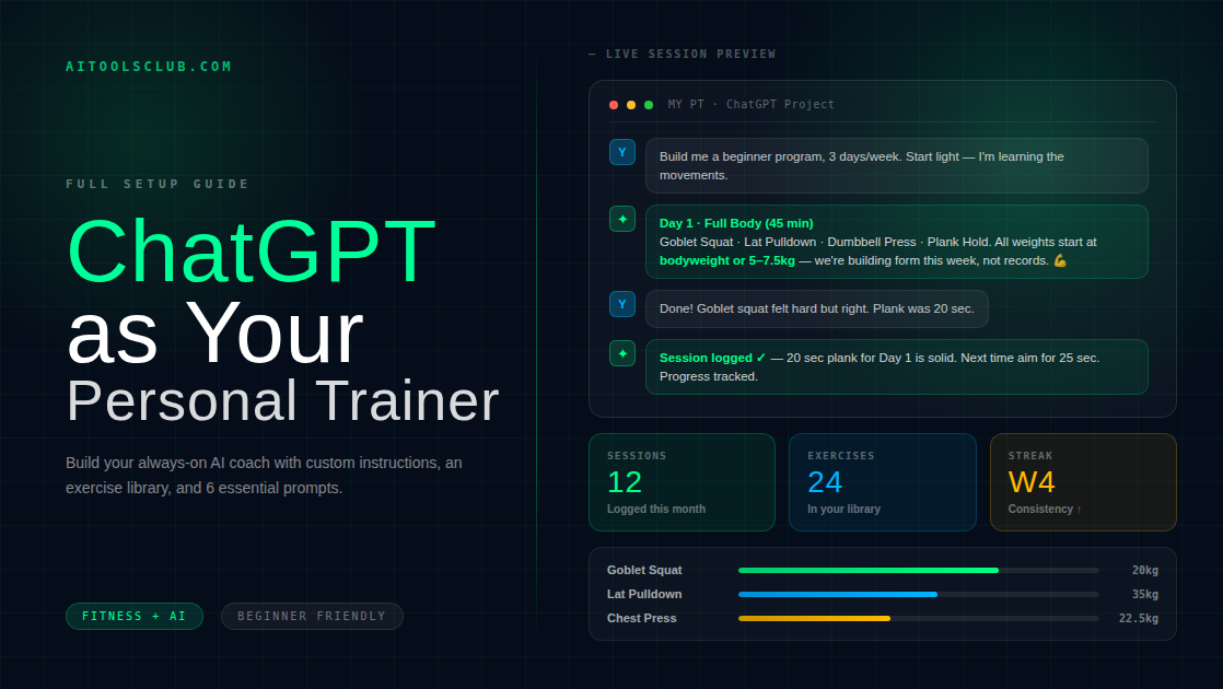 How to Turn ChatGPT into the Ultimate Personal Trainer (Full Guide)