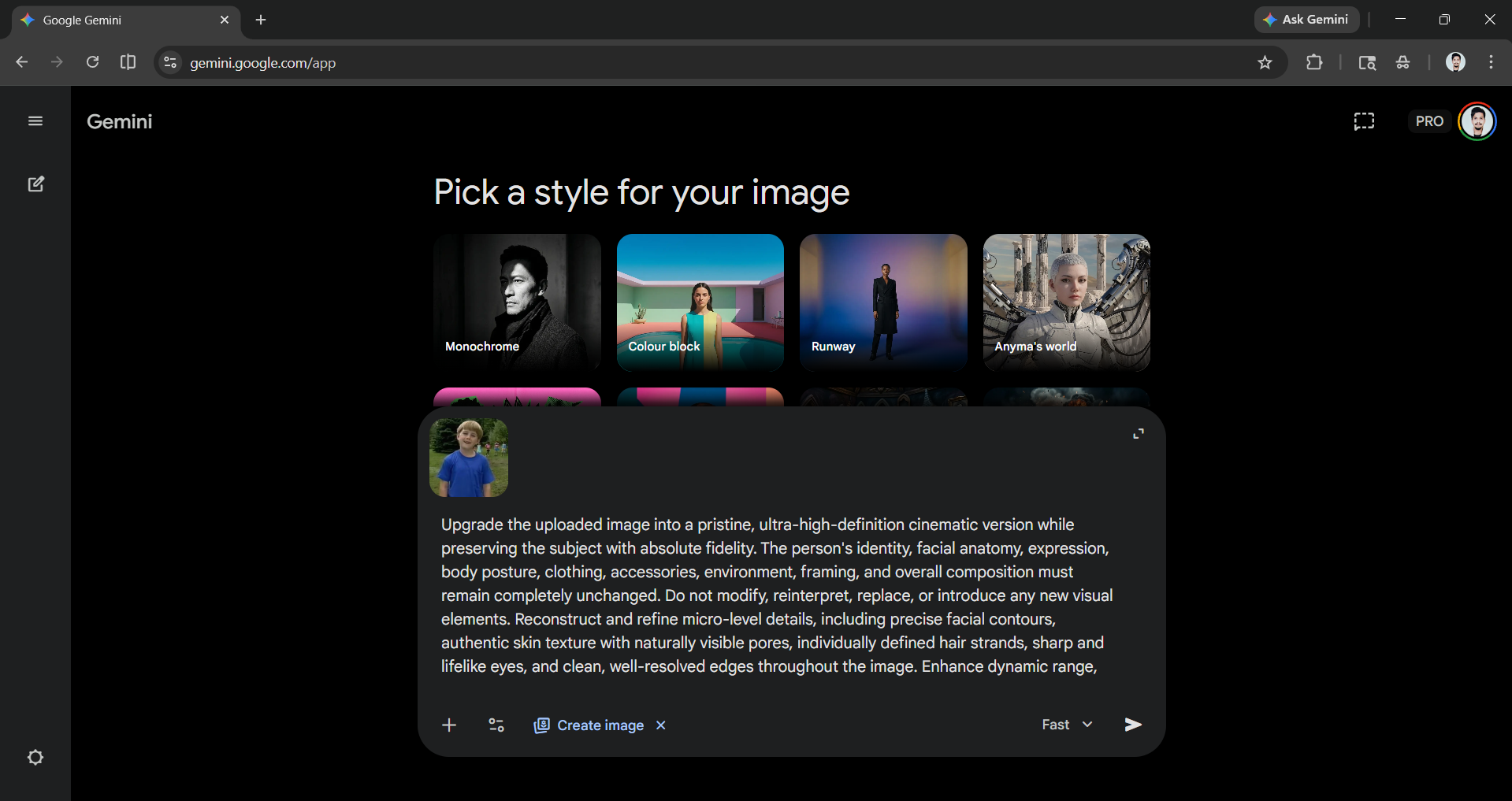 Gemini Image Enhancement Prompt [AI Tools Club]