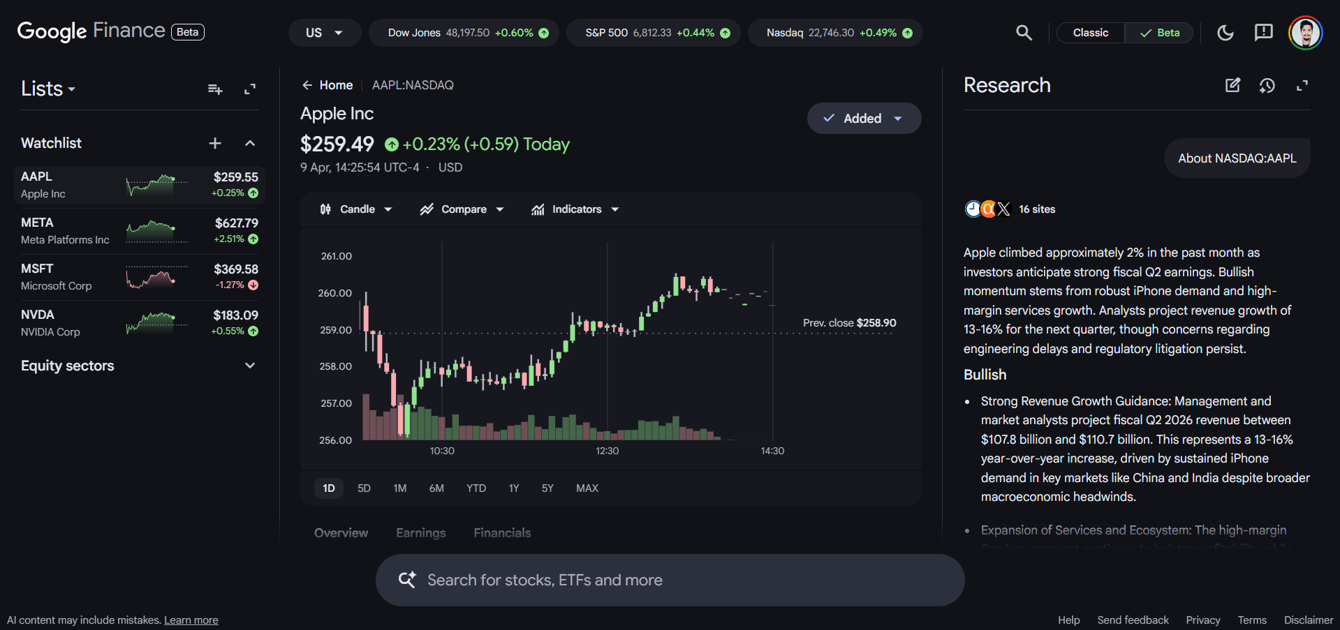 Advanced Charting and Visualizations in Google Finance