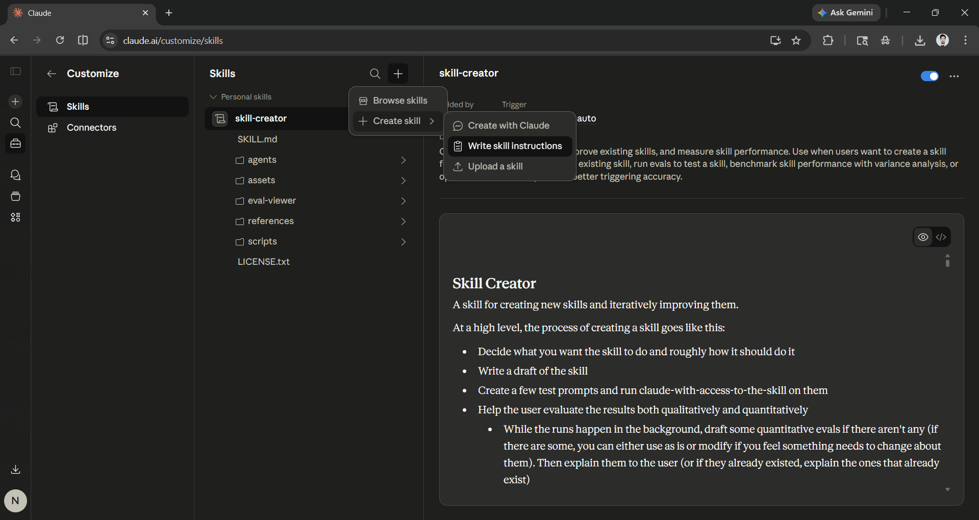 Write Claude skill instructions