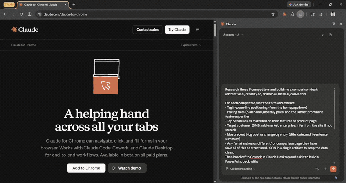 Competitor Research Into a Polished Comparison Deck