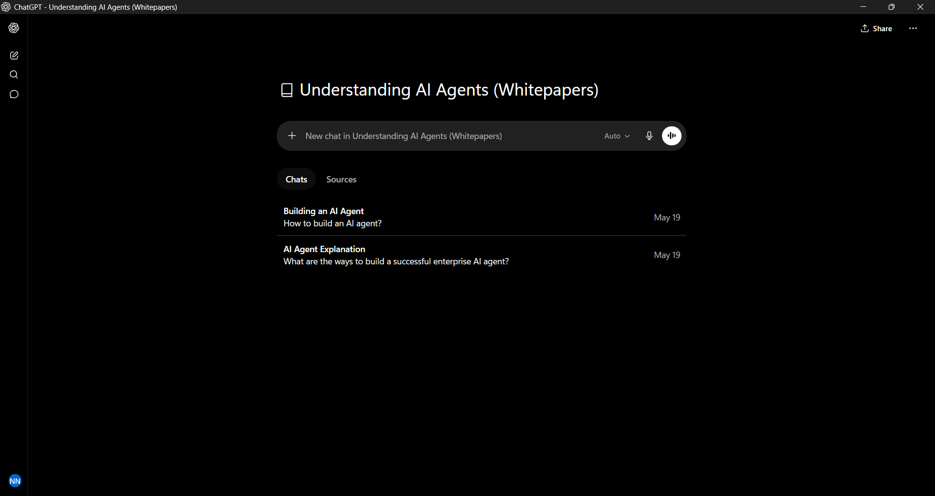 ChatGPT Project Chats by AI Tools Club