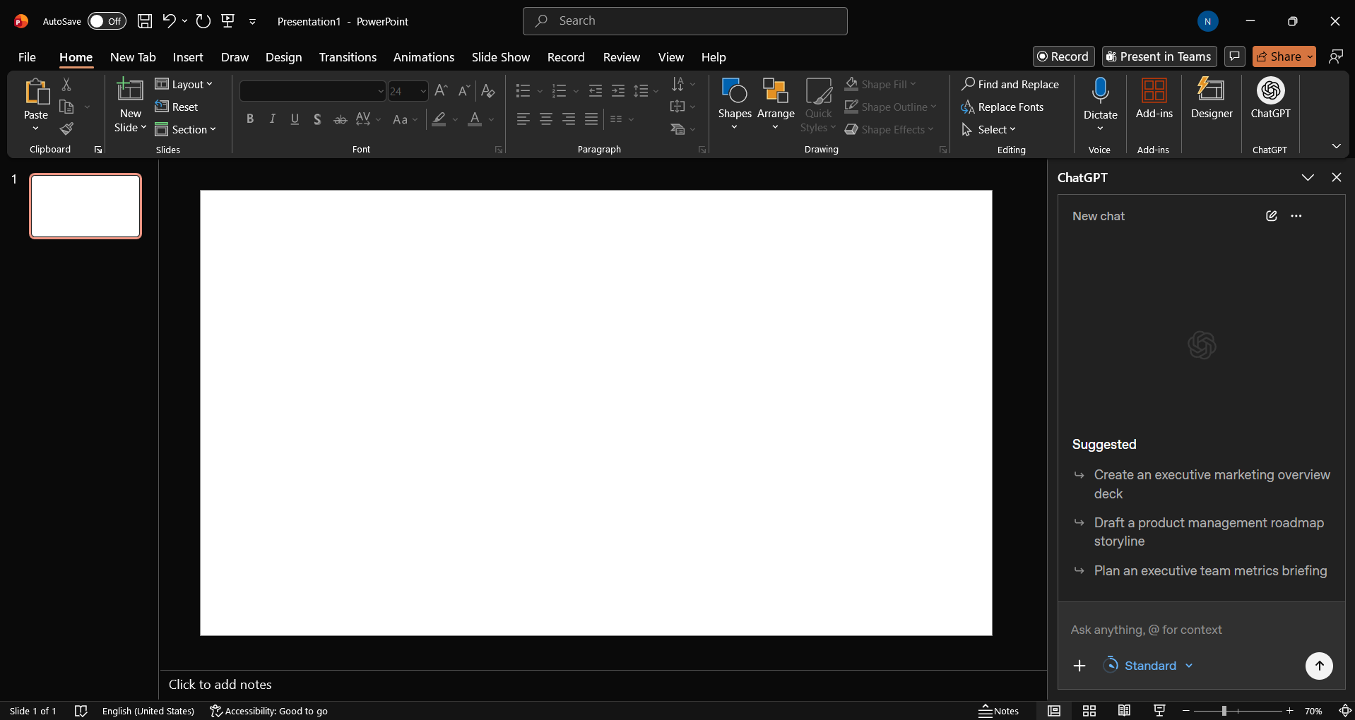 ChatGPT for PowerPoint 