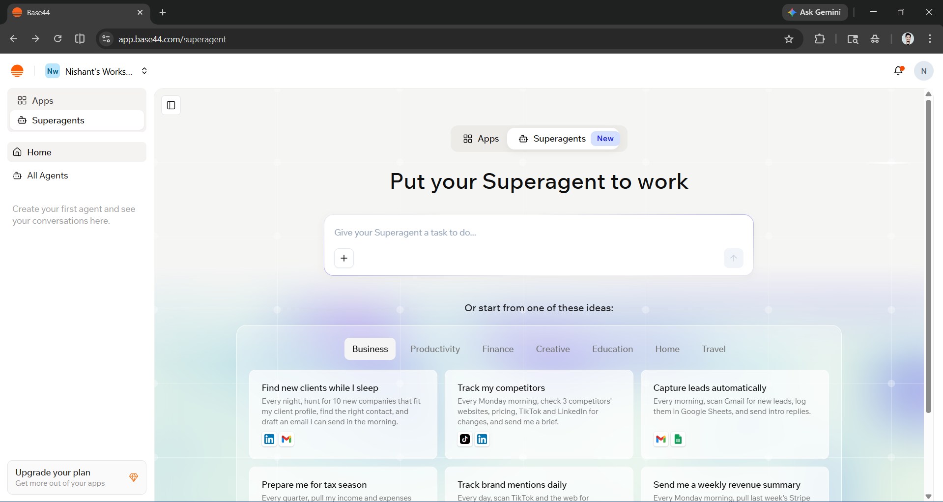 Base44 Superagents Dashboard