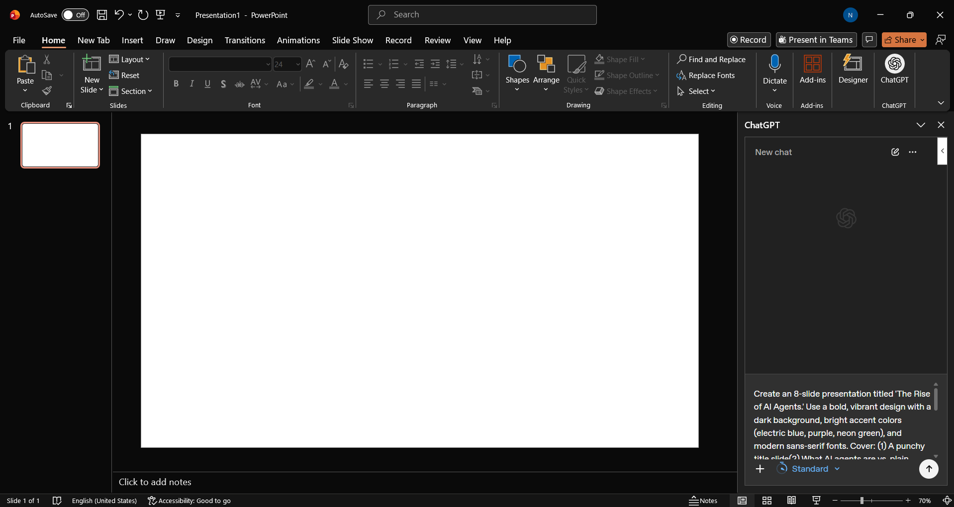 ChatGPT for PowerPoint