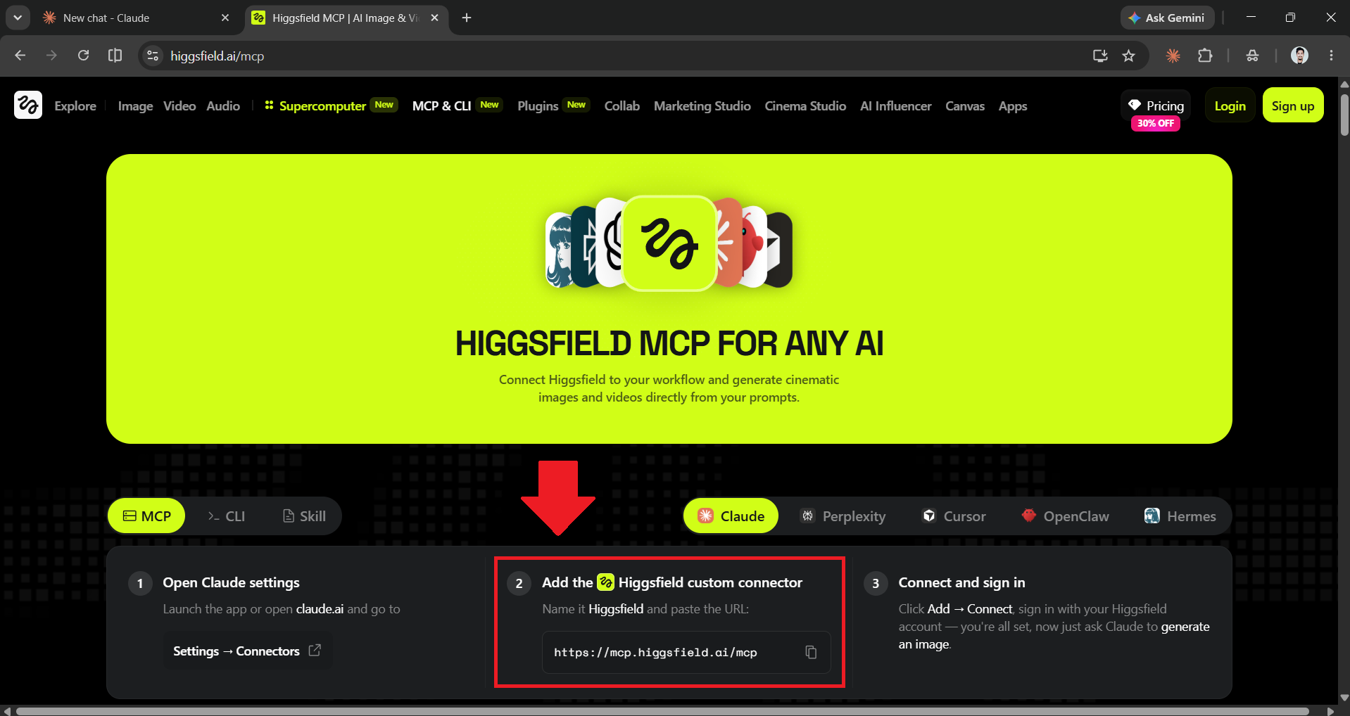 Higgsfield MCP