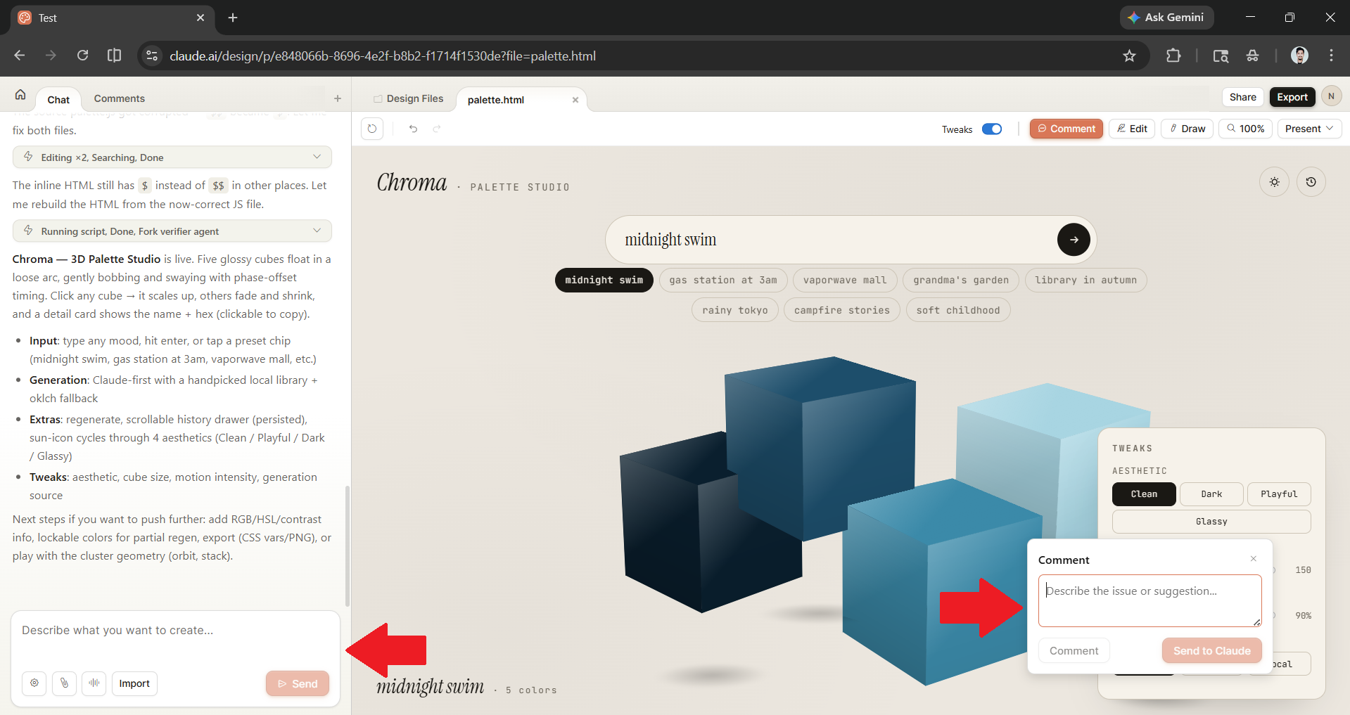 Claude Design Chat vs. Inline Comments