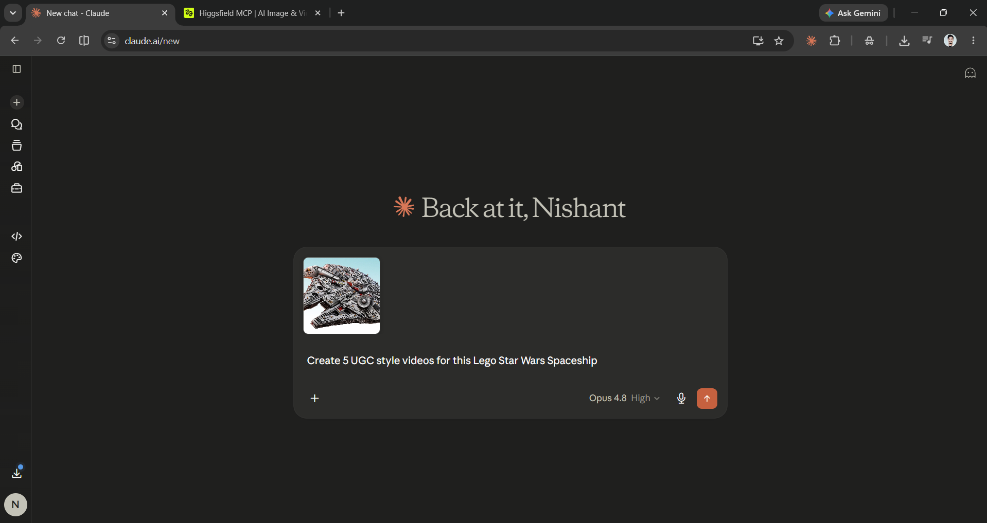Create UGC style videos using Claude and Higgsfield MCP