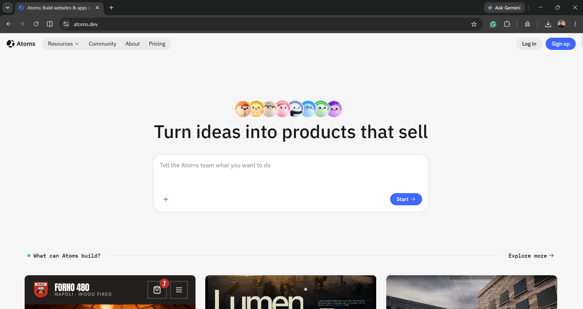 Atoms.dev vibe coding [aitoolsclub.com]