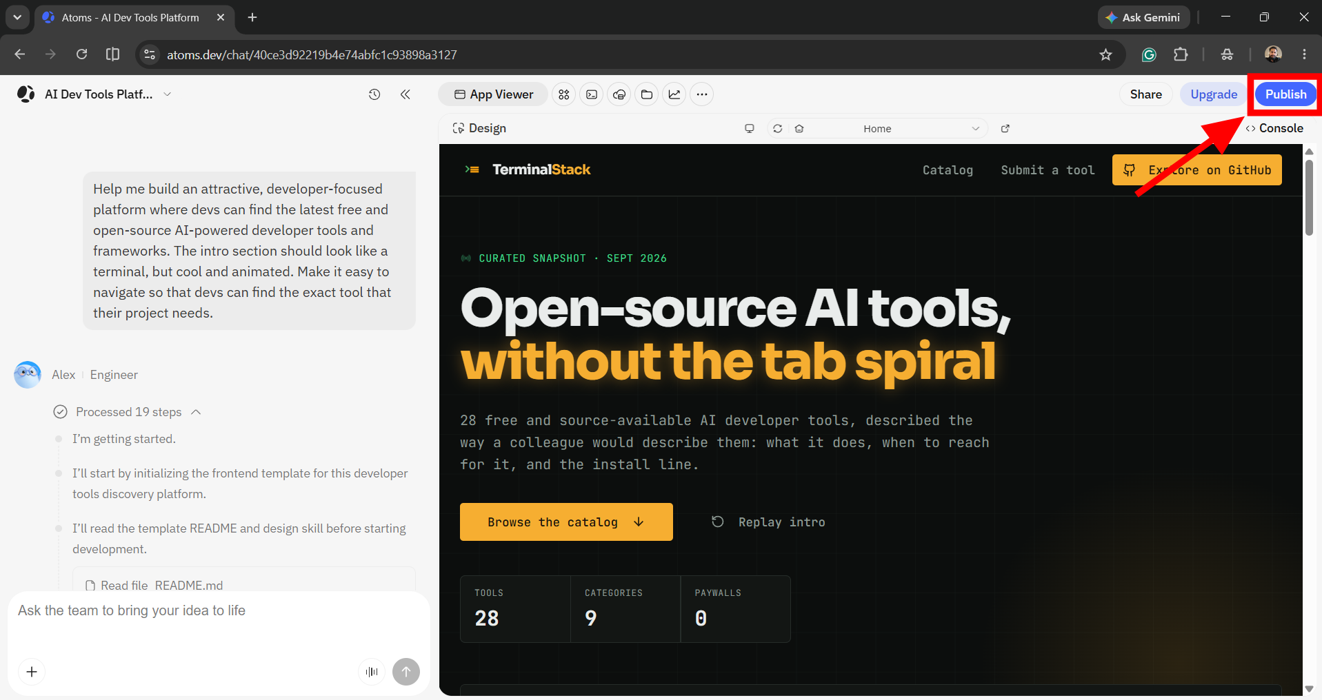 Atoms.dev publish app [aitoolsclub.com]