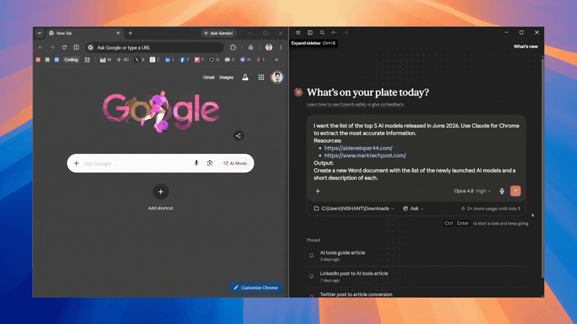 Claude Cowork + Claude for Chrome: This Is the Best Way to Automate Your Workflow