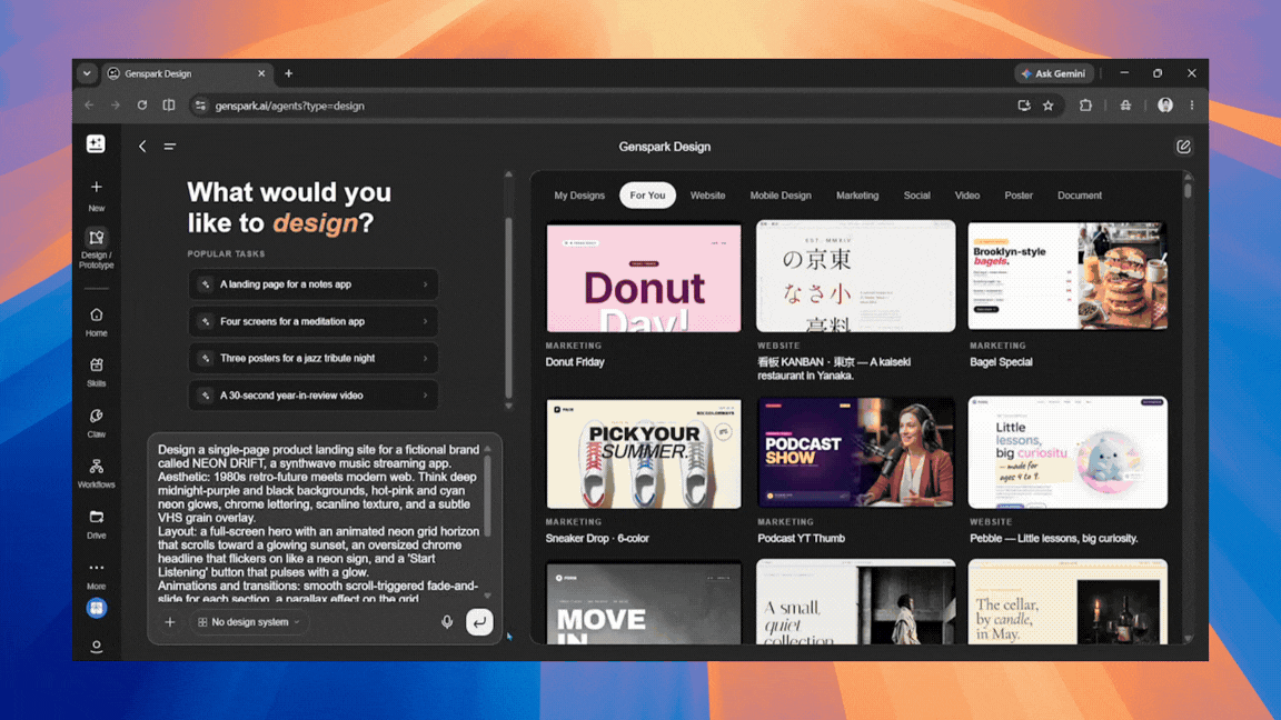 I Tested the New Genspark Design: An All-in-One AI Design Tool to Turn Ideas Into Finished Work