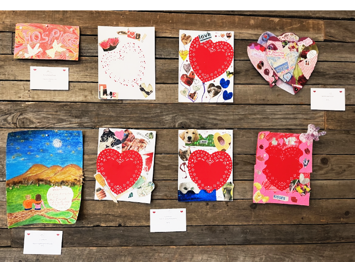 Photo of valentines by St. Joseph’s School students, Yakima, Washington