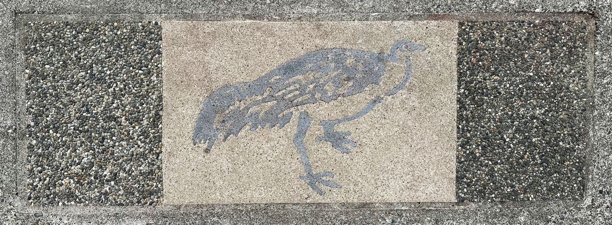 Photo of concrete art work by Morris Graves, by David Bilides