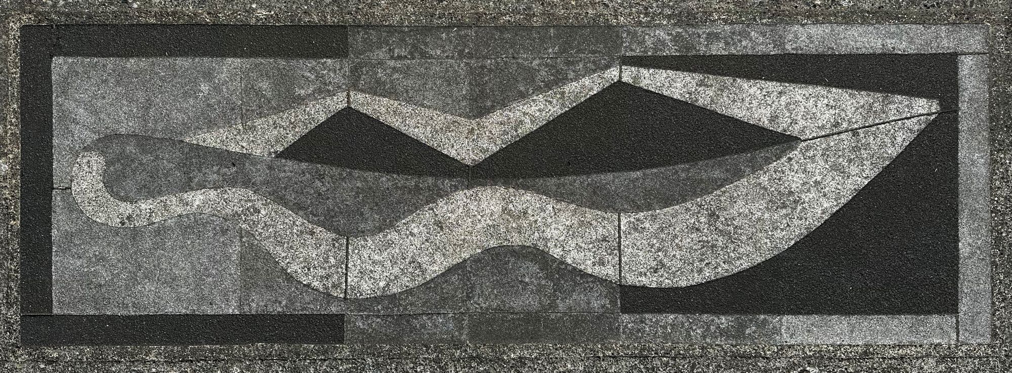 Photo of concrete art work by Charles Stokes, by David Bilides