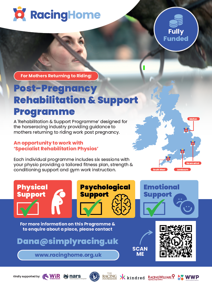 Racing Home Launches Free Post-Pregnancy Rehabilitation & Support Programme for Equestrian Mothers