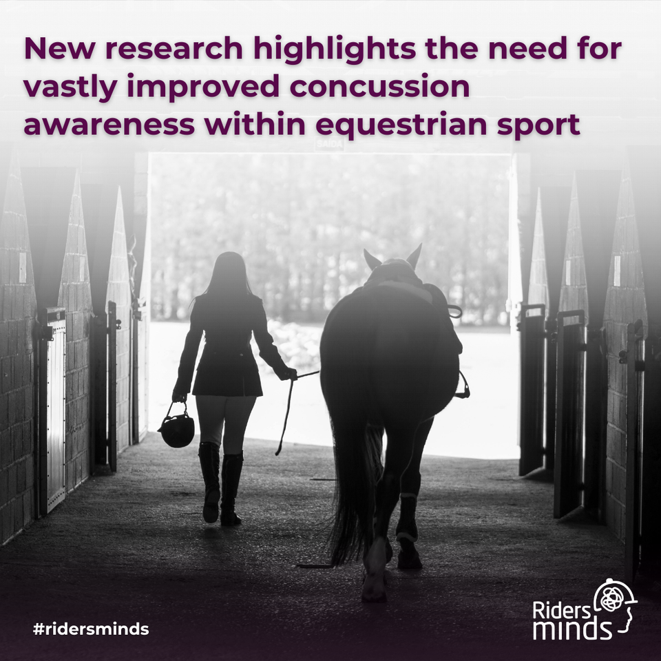 New research highlights the need for vastly improved concussion awareness within equestrian sport