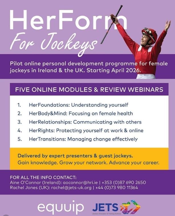 HerForm Programme Launches to Support the Next Generation of Female Jockeys