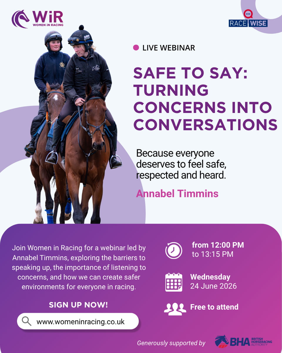 Women in Racing to Host Free Live Webinar on Speaking Up and Safeguarding in the Sport